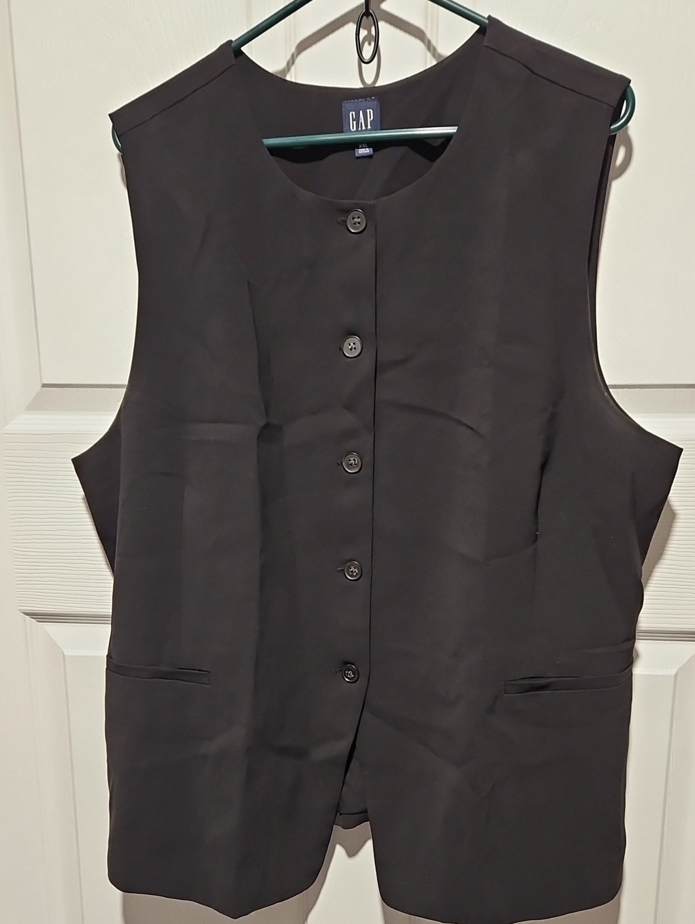 GAP Black Women's Button Front Vest